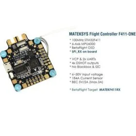 Matek System F411-One,Flight Controller AIO OSD 5V BEC