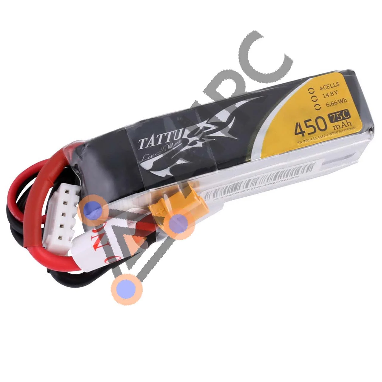 Tattu 4S 14.8V 75C 450mAh Lipo Battery