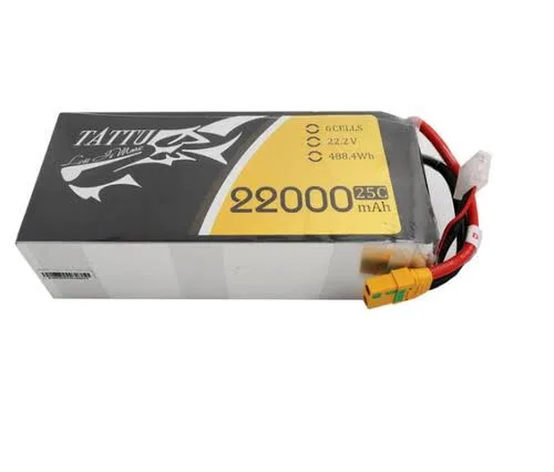 Tattu Battery 22000mAh 22.2V 25C 6S1P Lipo Battery Pack