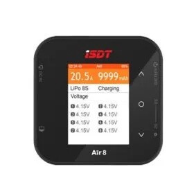 ISDT Air8 Lipo Battery Charger, Balance Charger Discharger 20A 500W DC 1-8S LCD Display Digital Smart Battery Balance Charger Li-Po Li-Hv