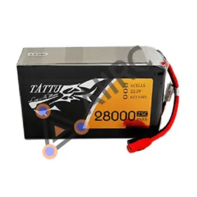 Tattu 6s 28000mAh 22.2V 25C 6S1P Lipo Battery with x90 connectors