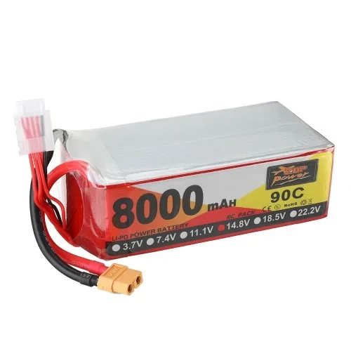 ZOP Power 14.8V 8000mAh 90C 4S Lipo Battery XT60 Plug for RC Racing Drone - Image 6